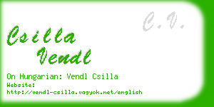 csilla vendl business card